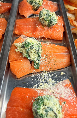 Spinach & Feta Stuffed Salmon